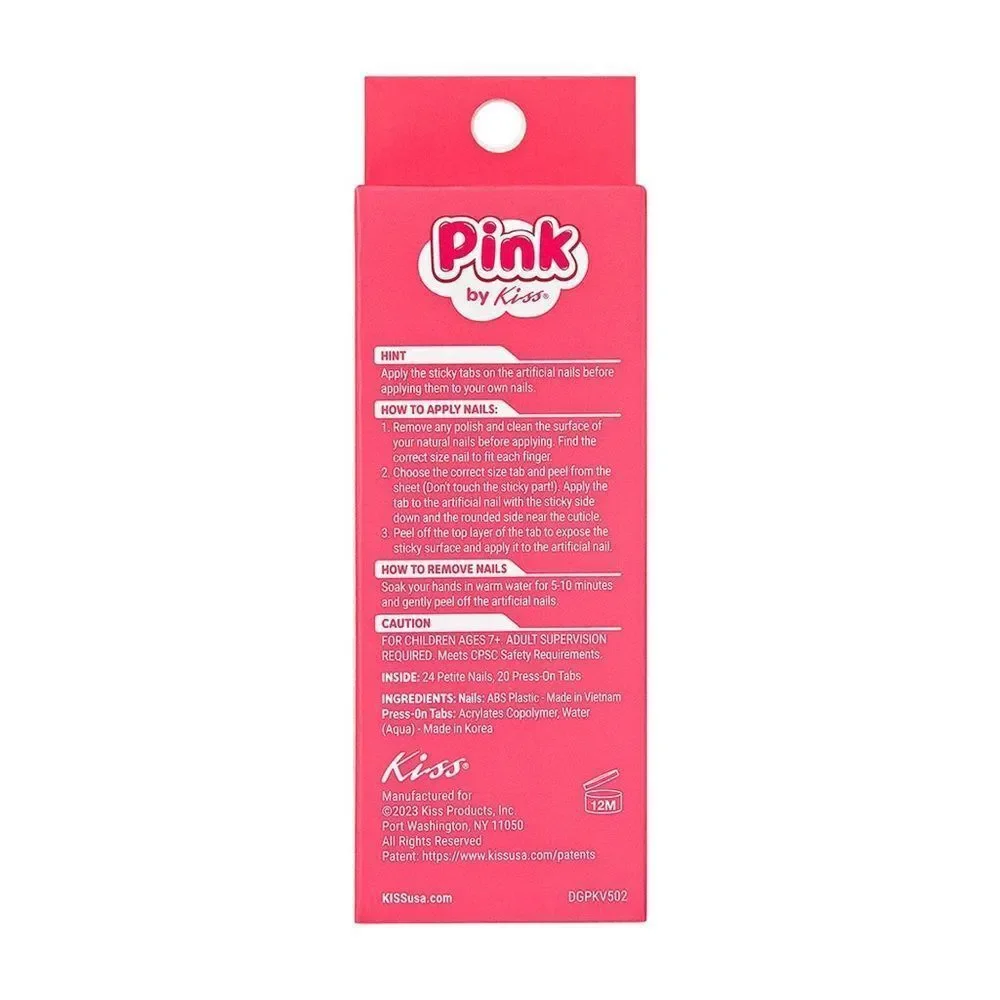 New 24 Pink by KISS Nails NWT Mom Approved